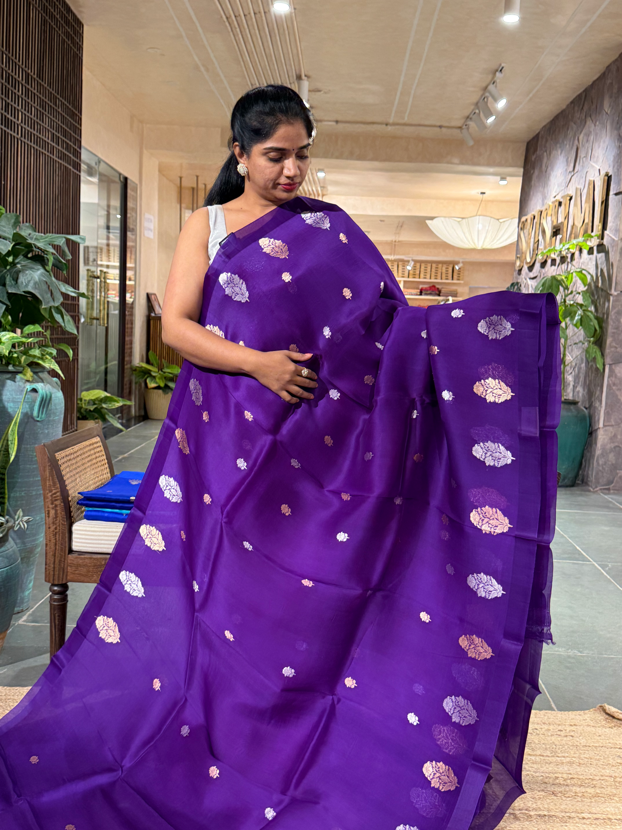 Kora Banarasi Handloom Silk Saree with Sona Rupa Kaduwa Weaving