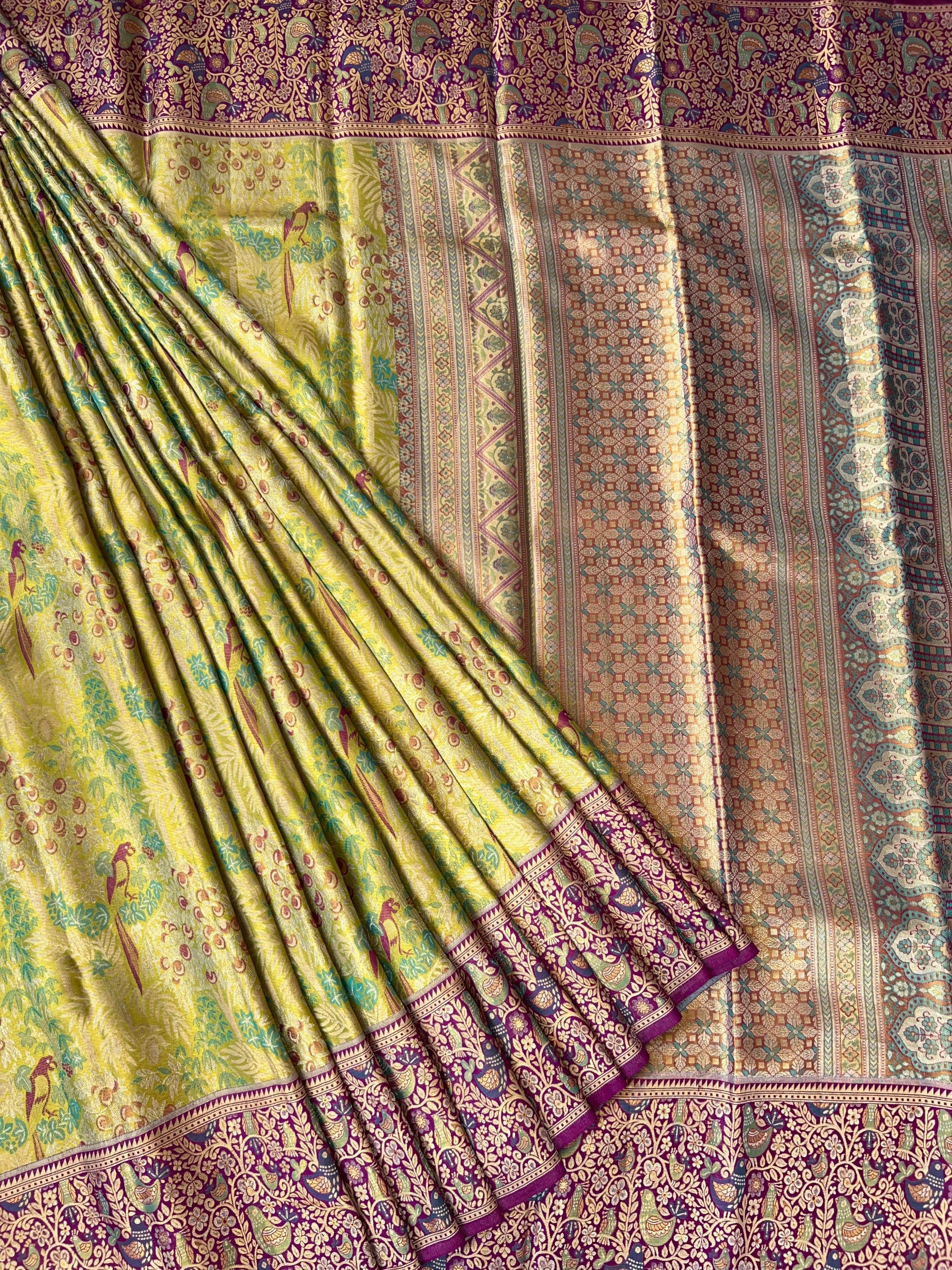 Kanchi Tissue Meenakari Saree