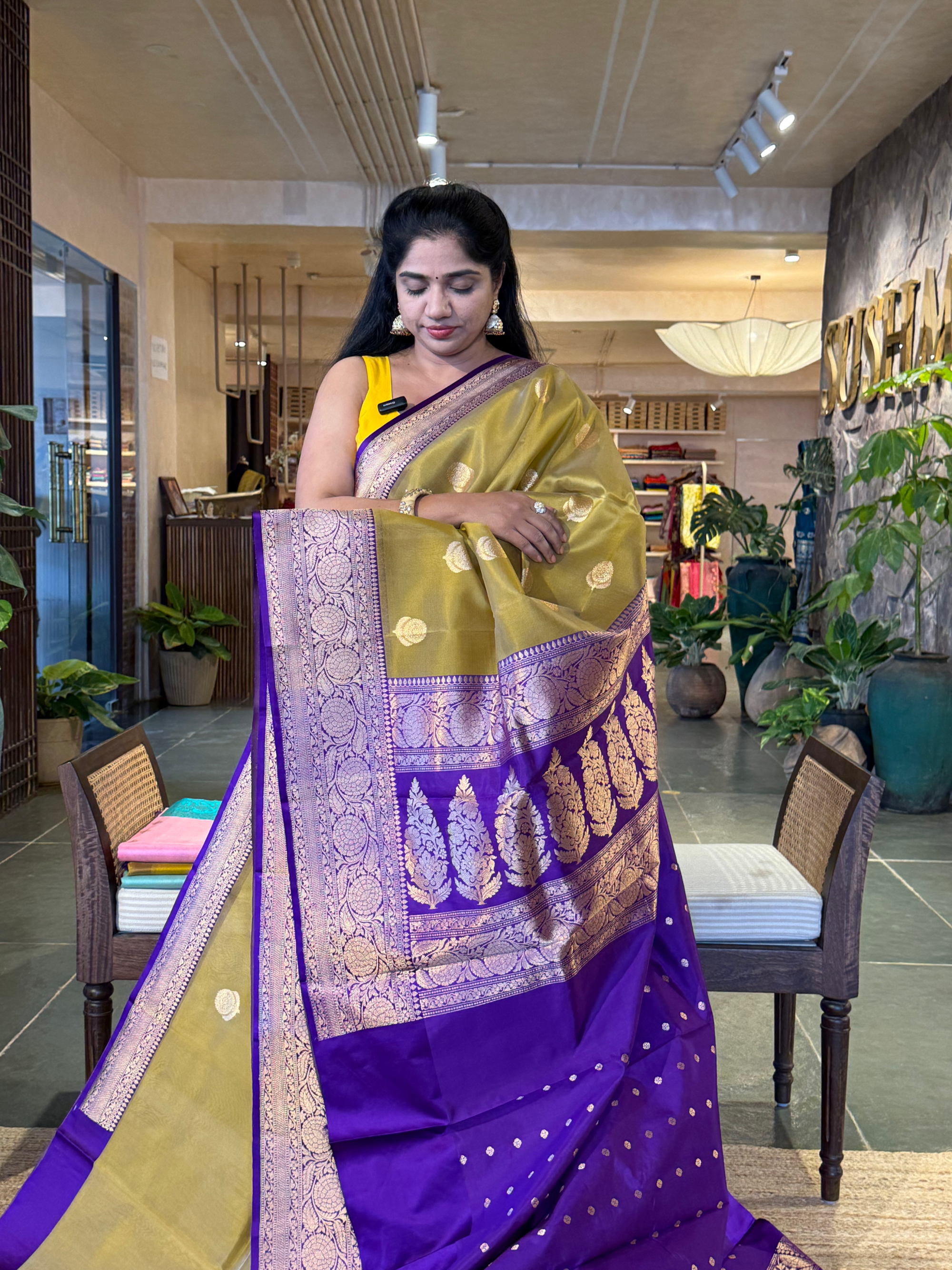 KBMA2207 : Banarasi Handloom Kora Silk Saree