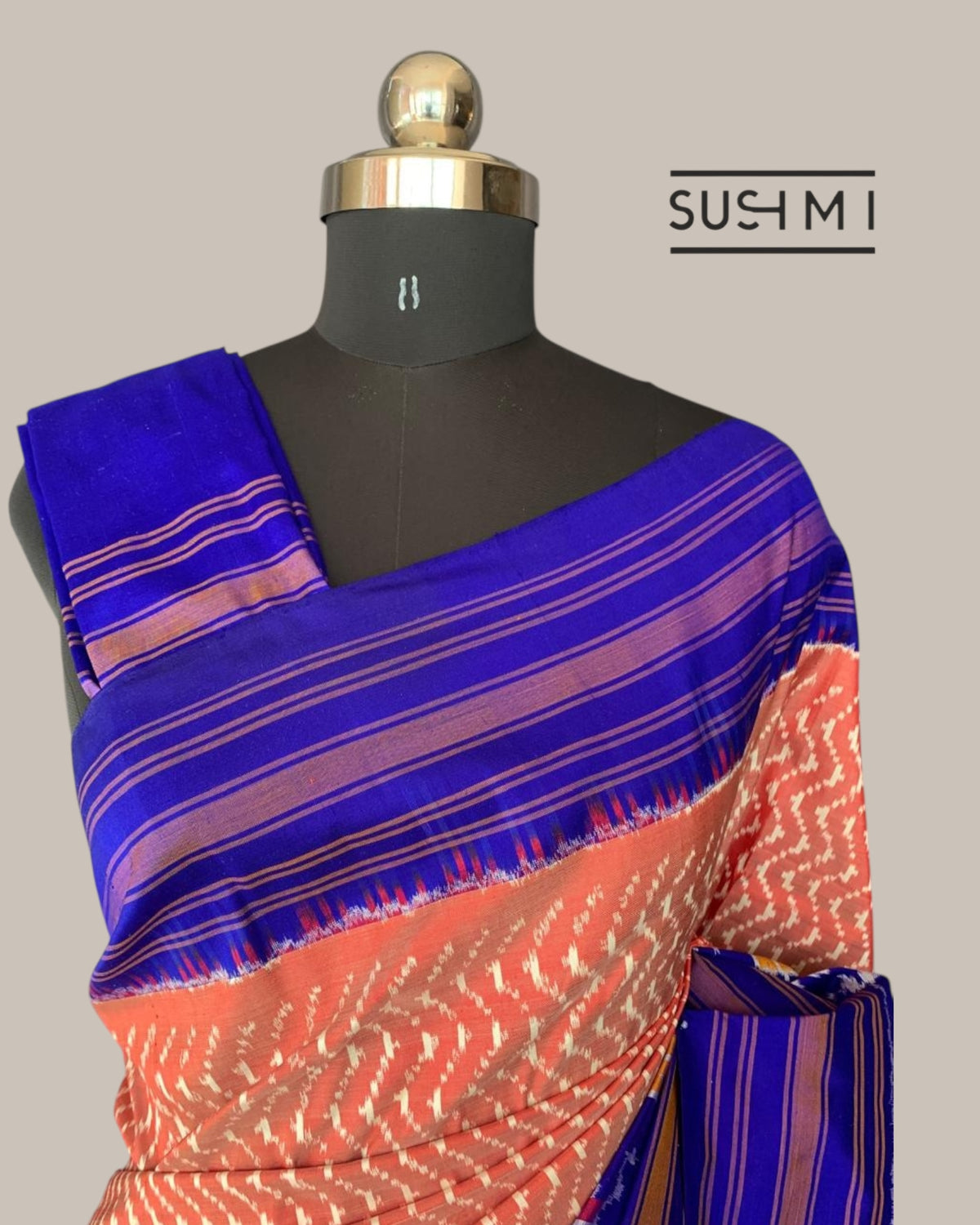 Pure Handloom Twill Ikkath Saree