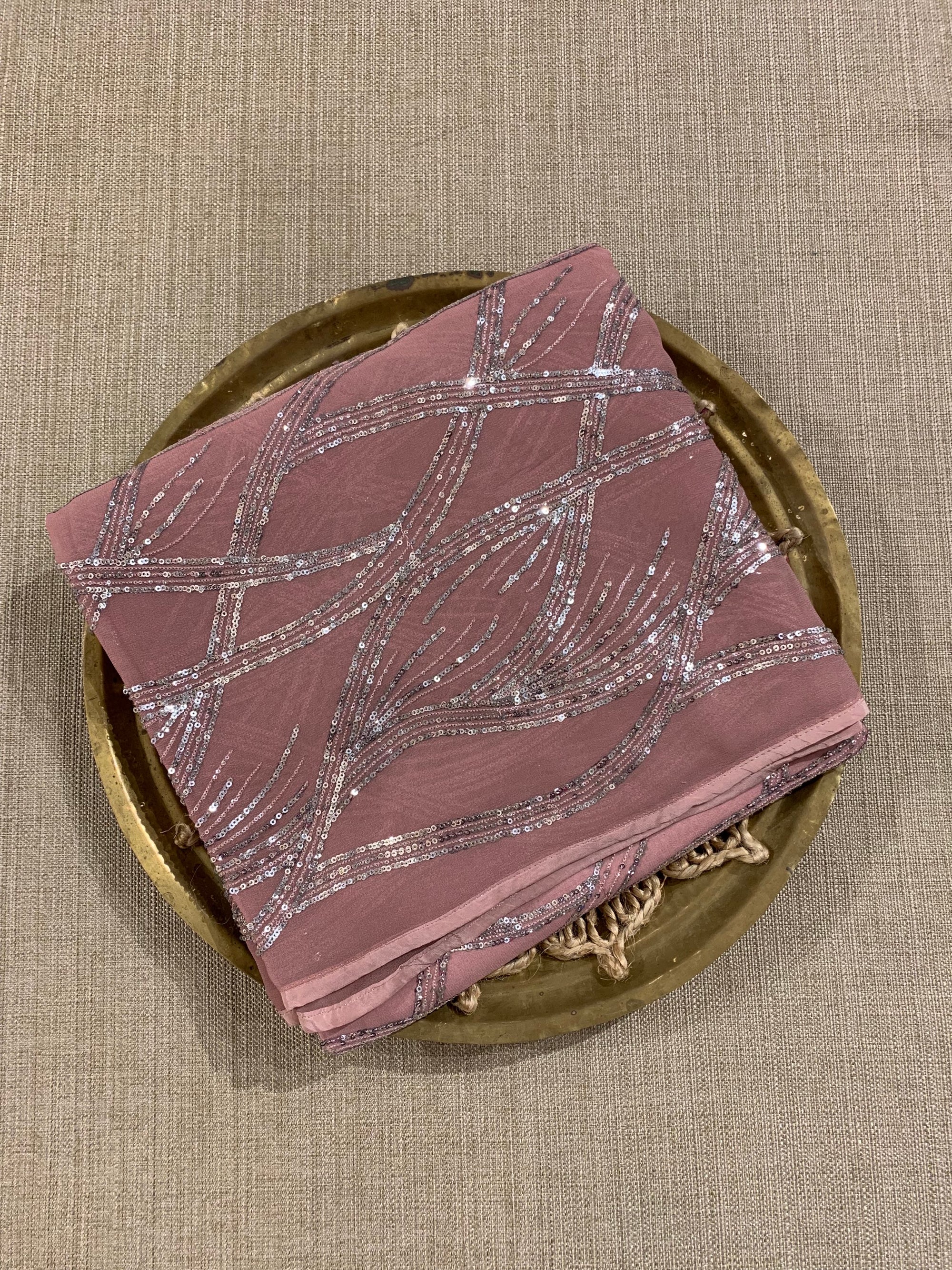 Shaded Pure Gorgette Sequnce Saree