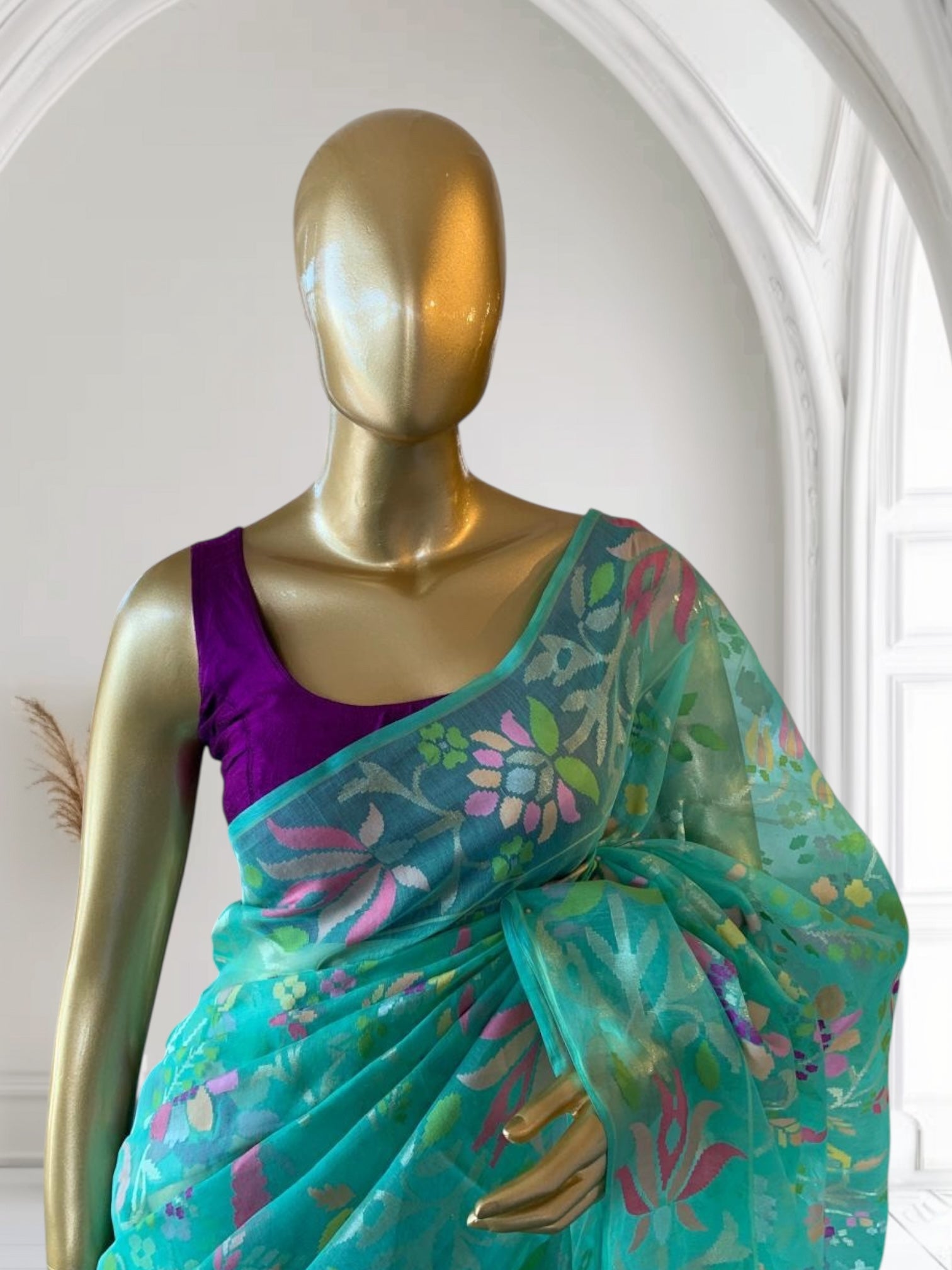 Real Zari Jamdani Saree