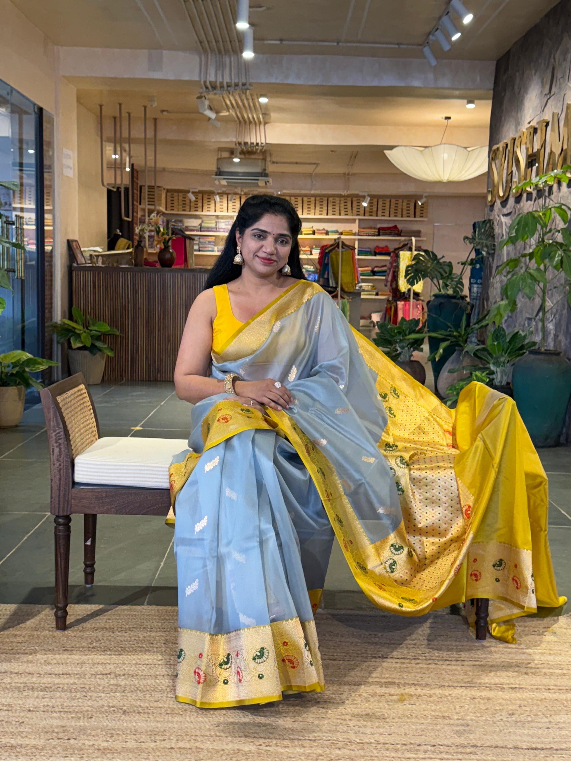 KBMA2201 : Banarasi Handloom Kora Silk Saree
