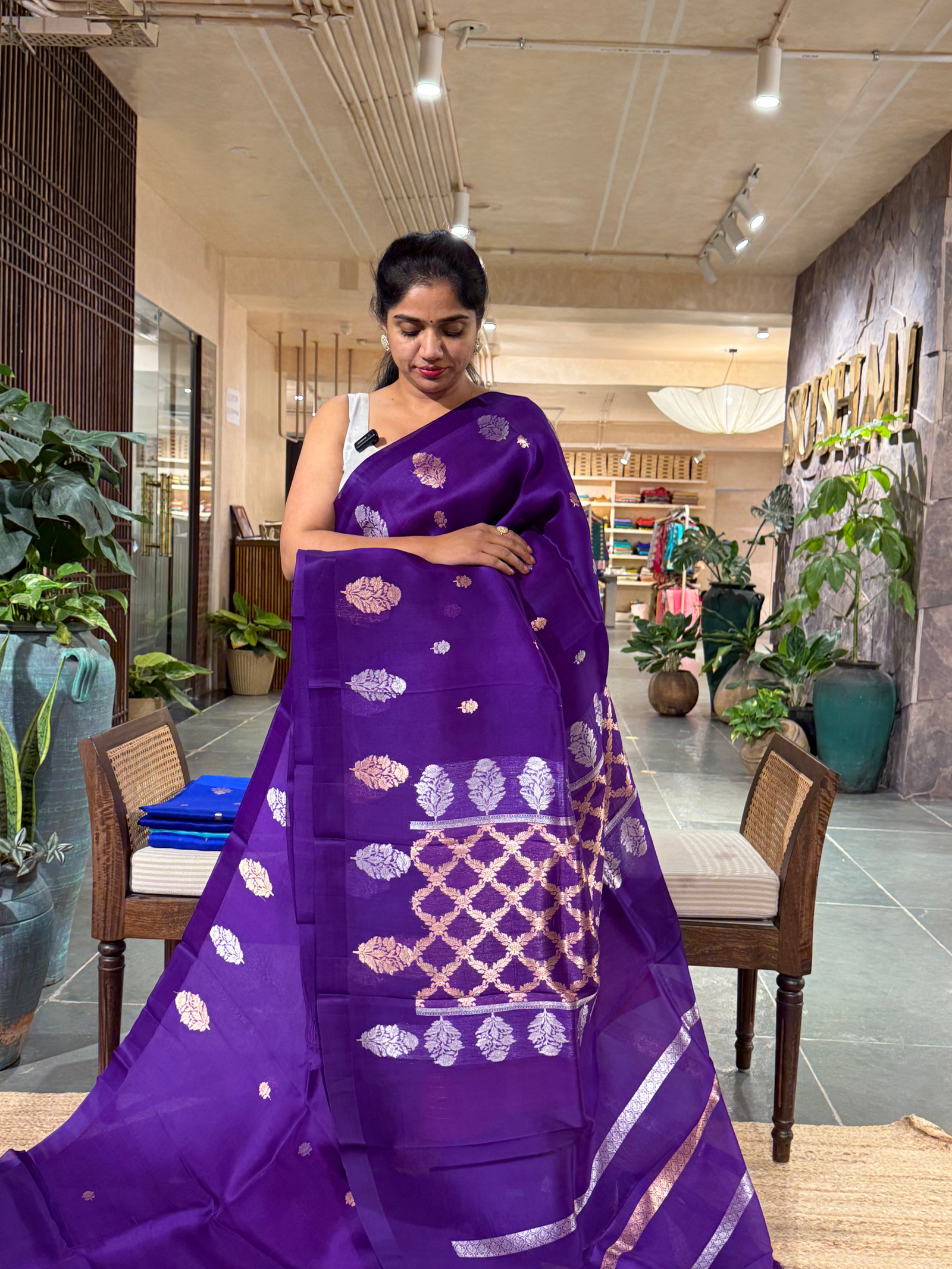 Kora Banarasi Handloom Silk Saree with Sona Rupa Kaduwa Weaving