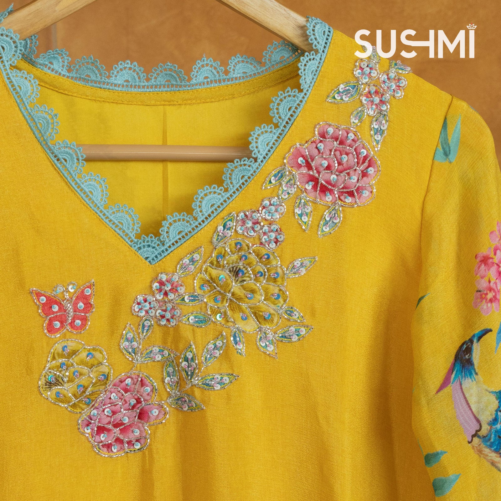 Chinnon printed Coordset with handwork