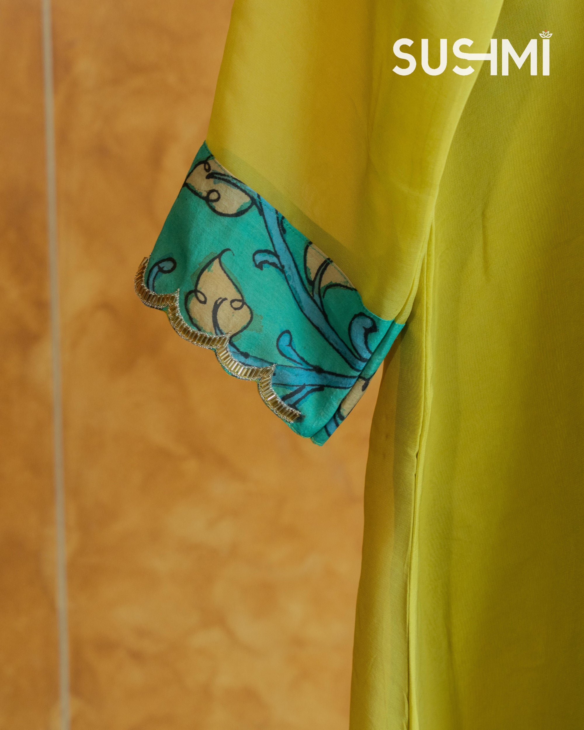 Organza and Pen Kalamkari Fusion Coordset