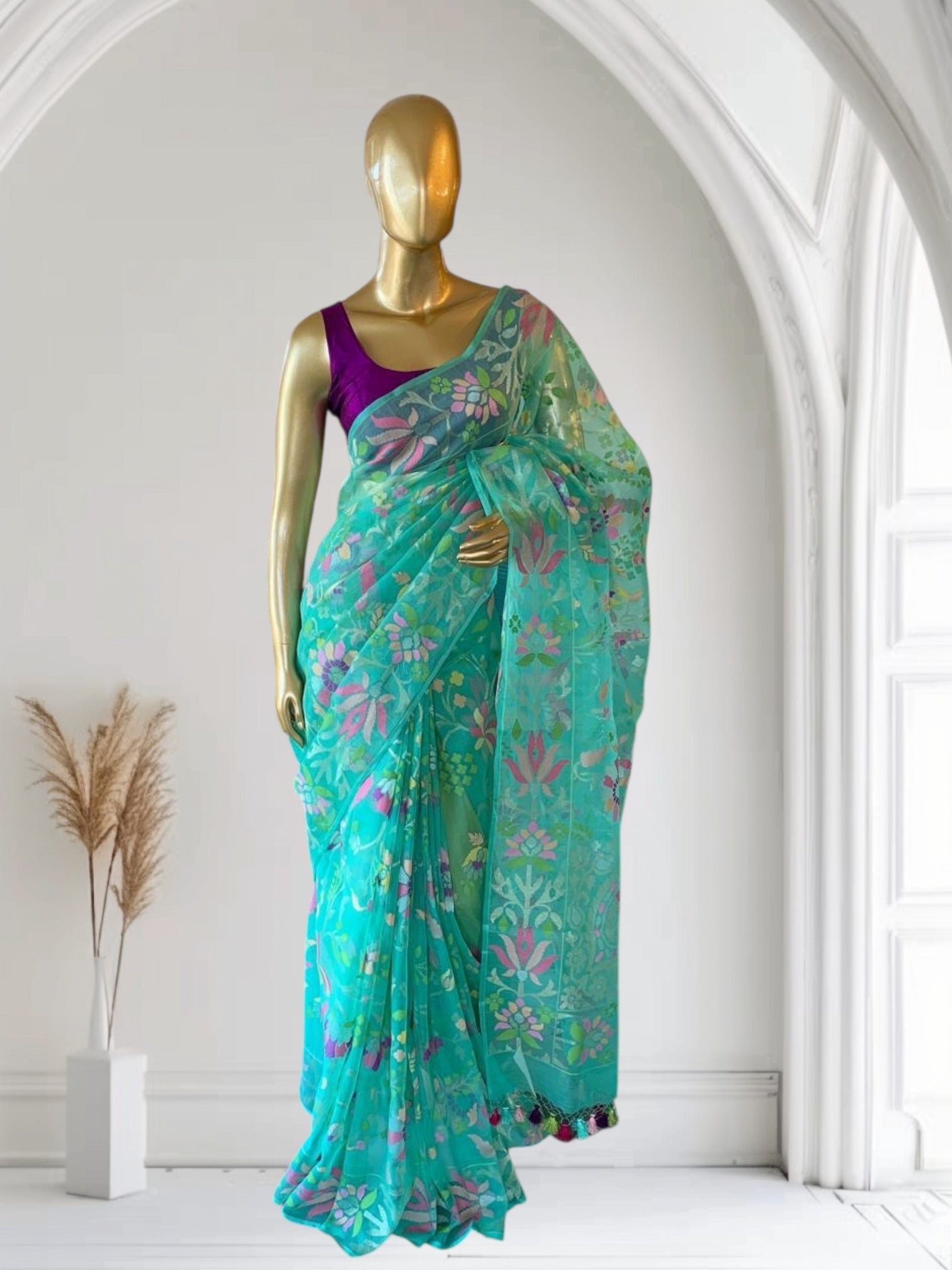 Real Zari Jamdani Saree