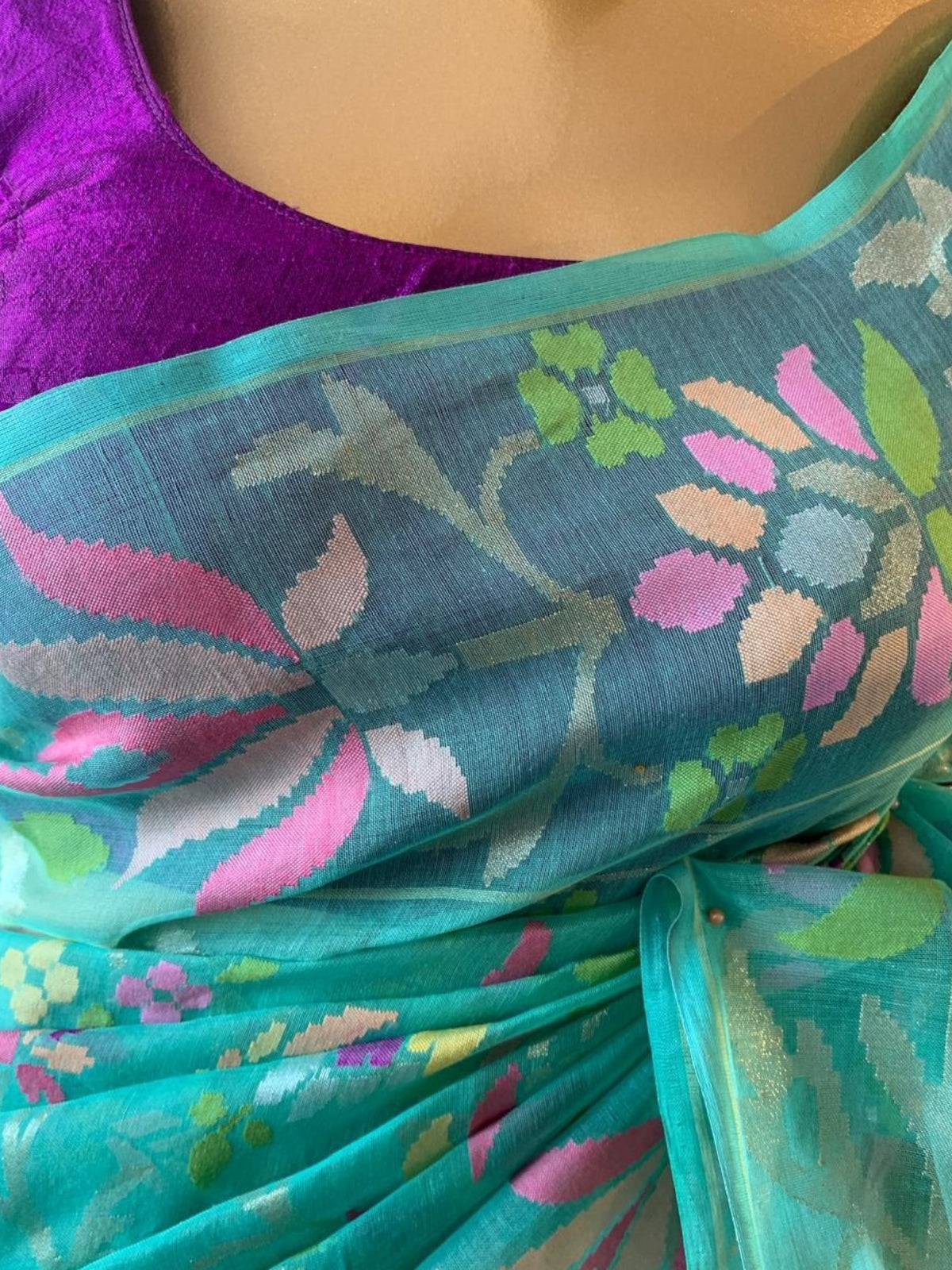 Real Zari Jamdani Saree