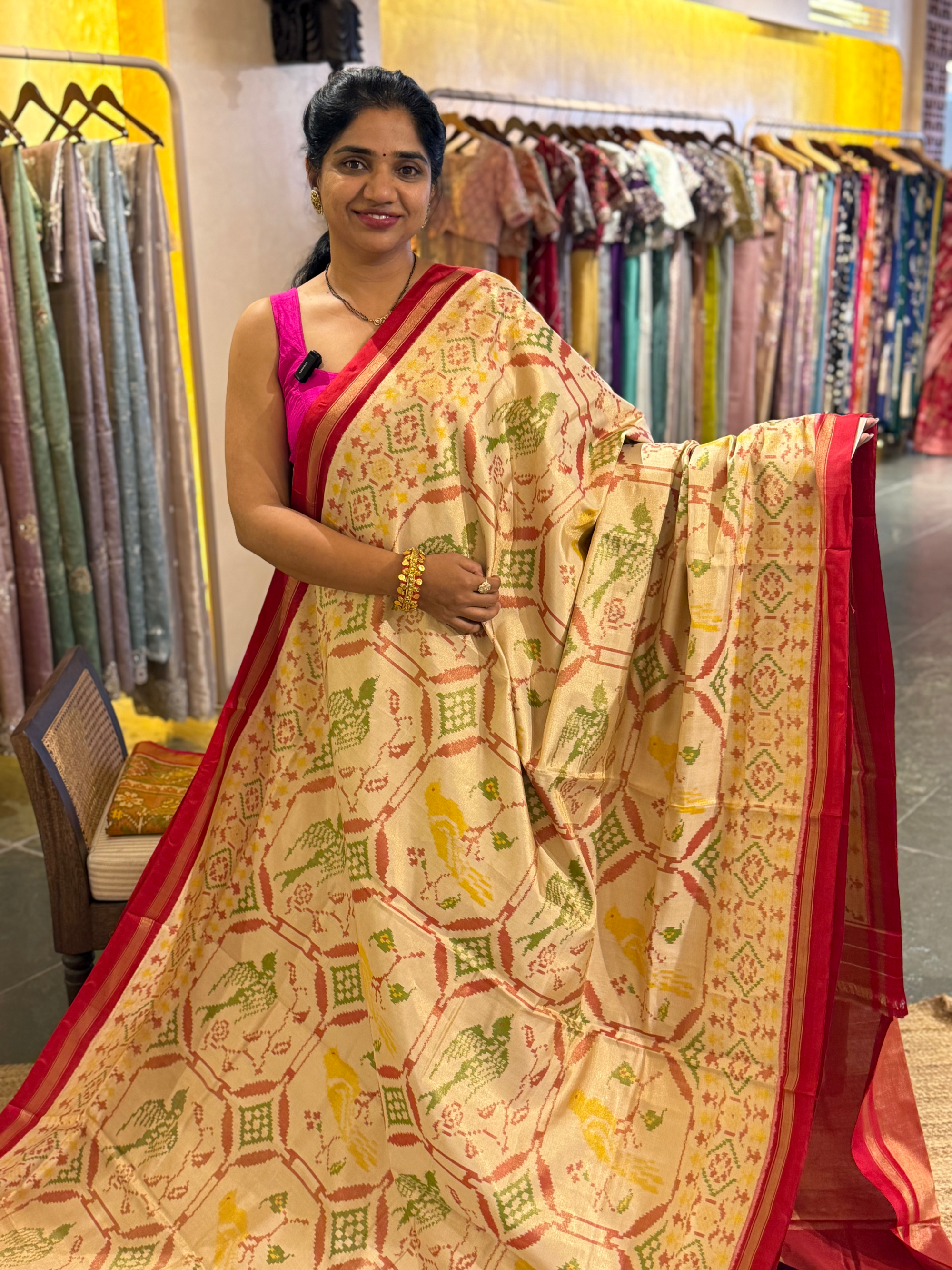 Twill Weave  Patan Patola Tissue Saree