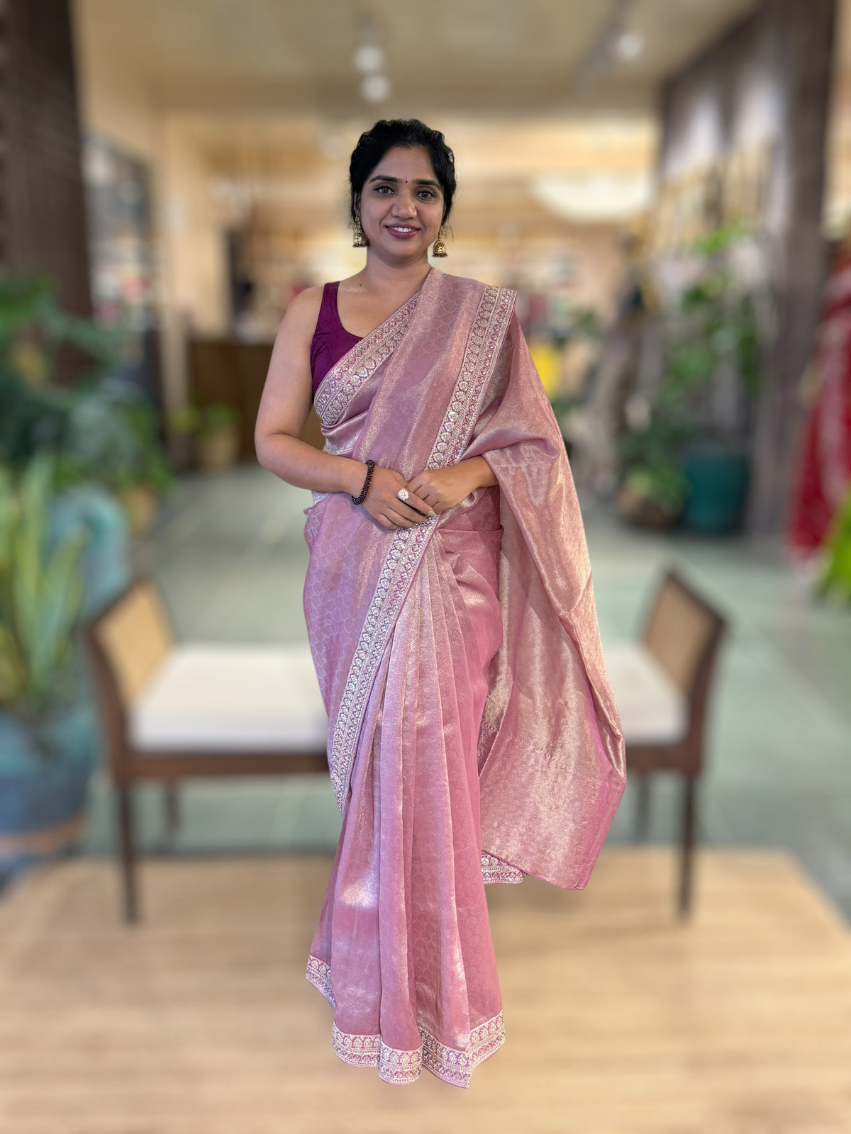 Banarasi Brocade Kora Tissue Saree With Sabyasachi Borders and Blouse