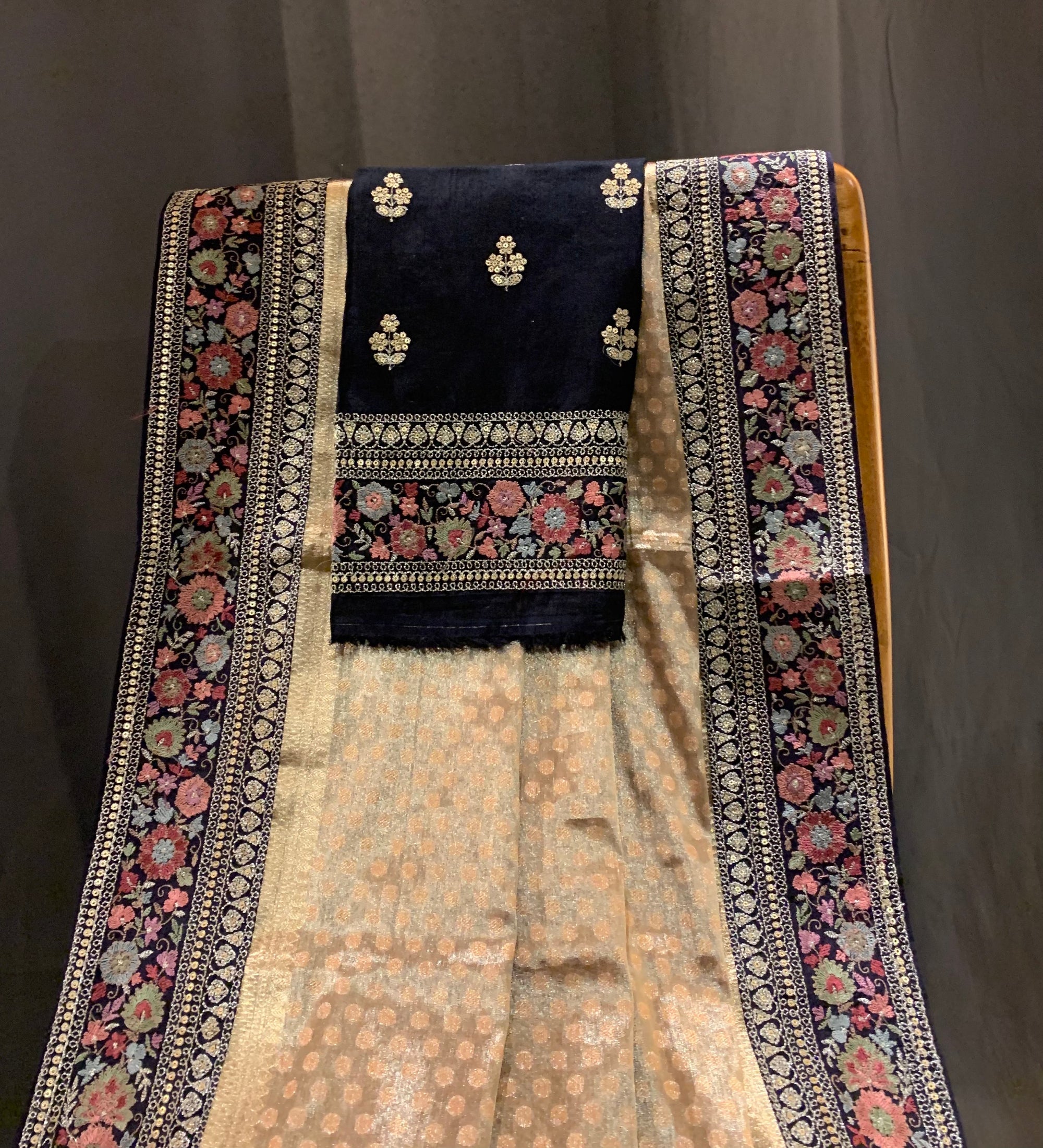 Pure Handloom Banarasi brocade Tissue Saree with Sabyasachi inspired borders