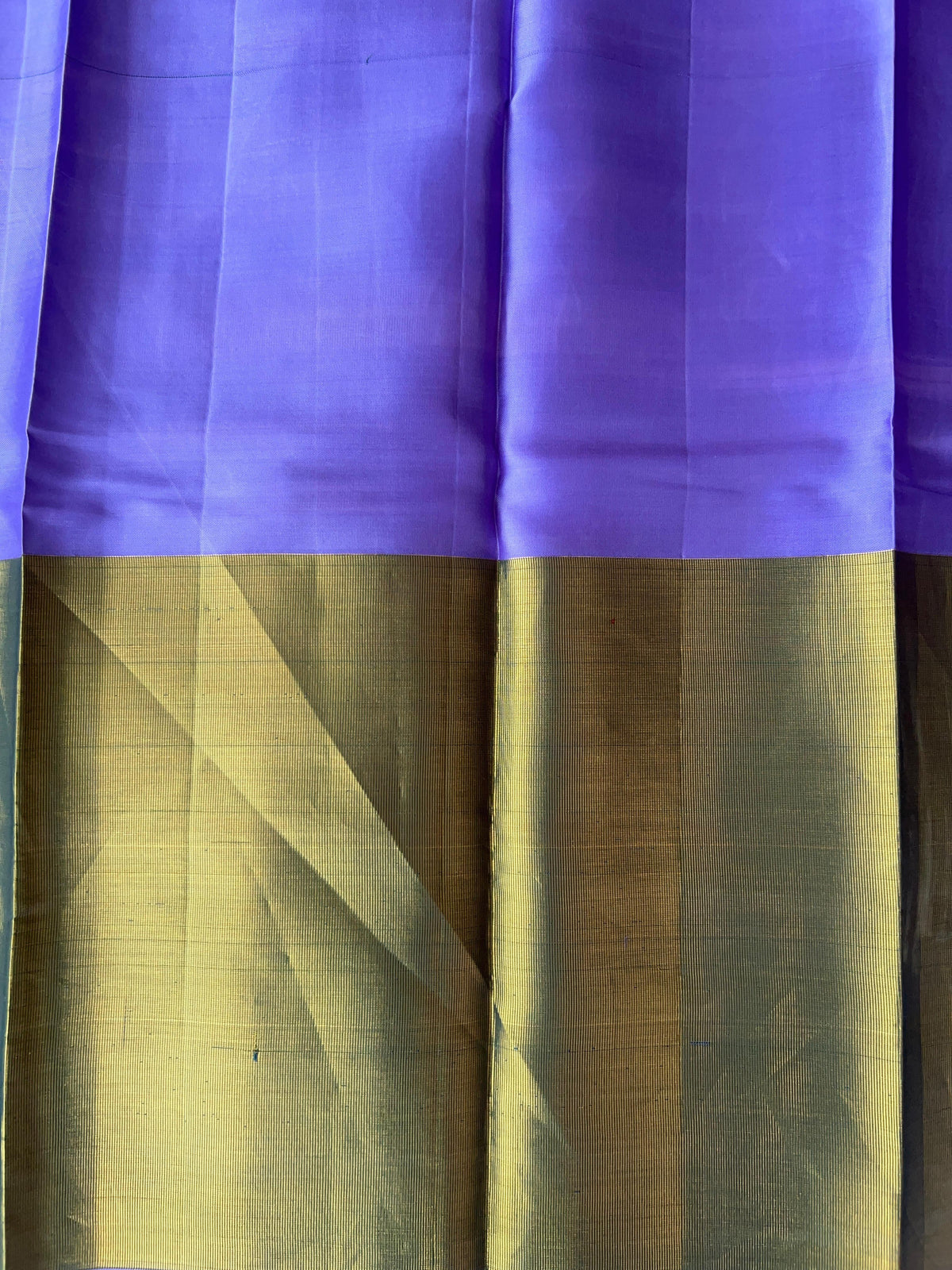 Royal Lavender Pure Kanchi Pattu Saree with Antique Gold Zari & Bird Vine Motif