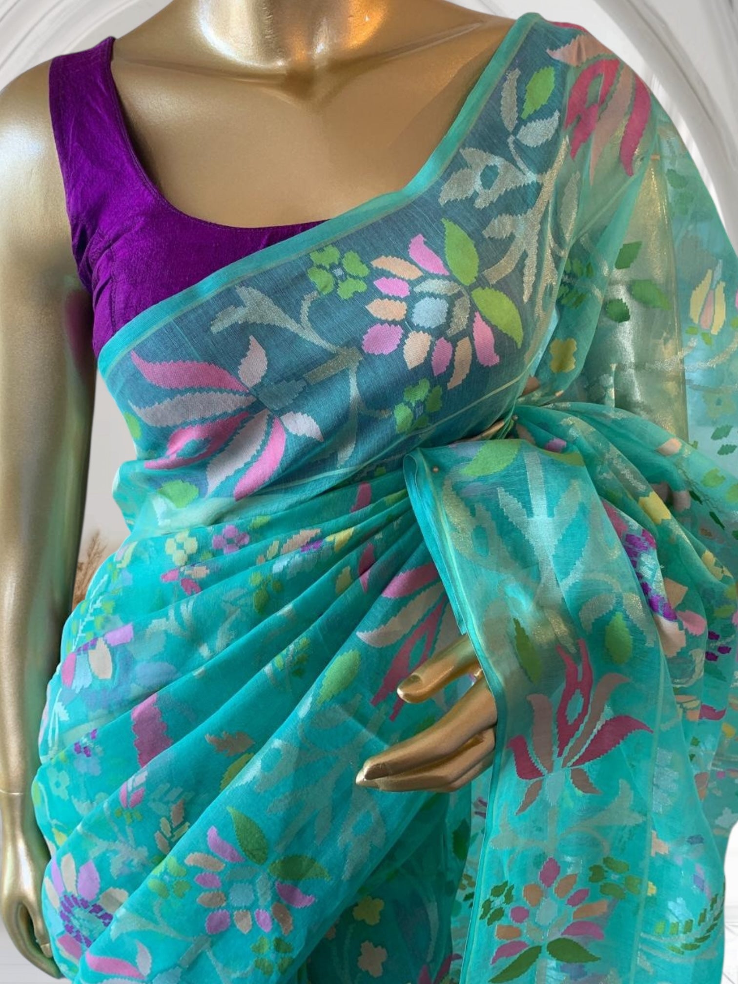 Real Zari Jamdani Saree