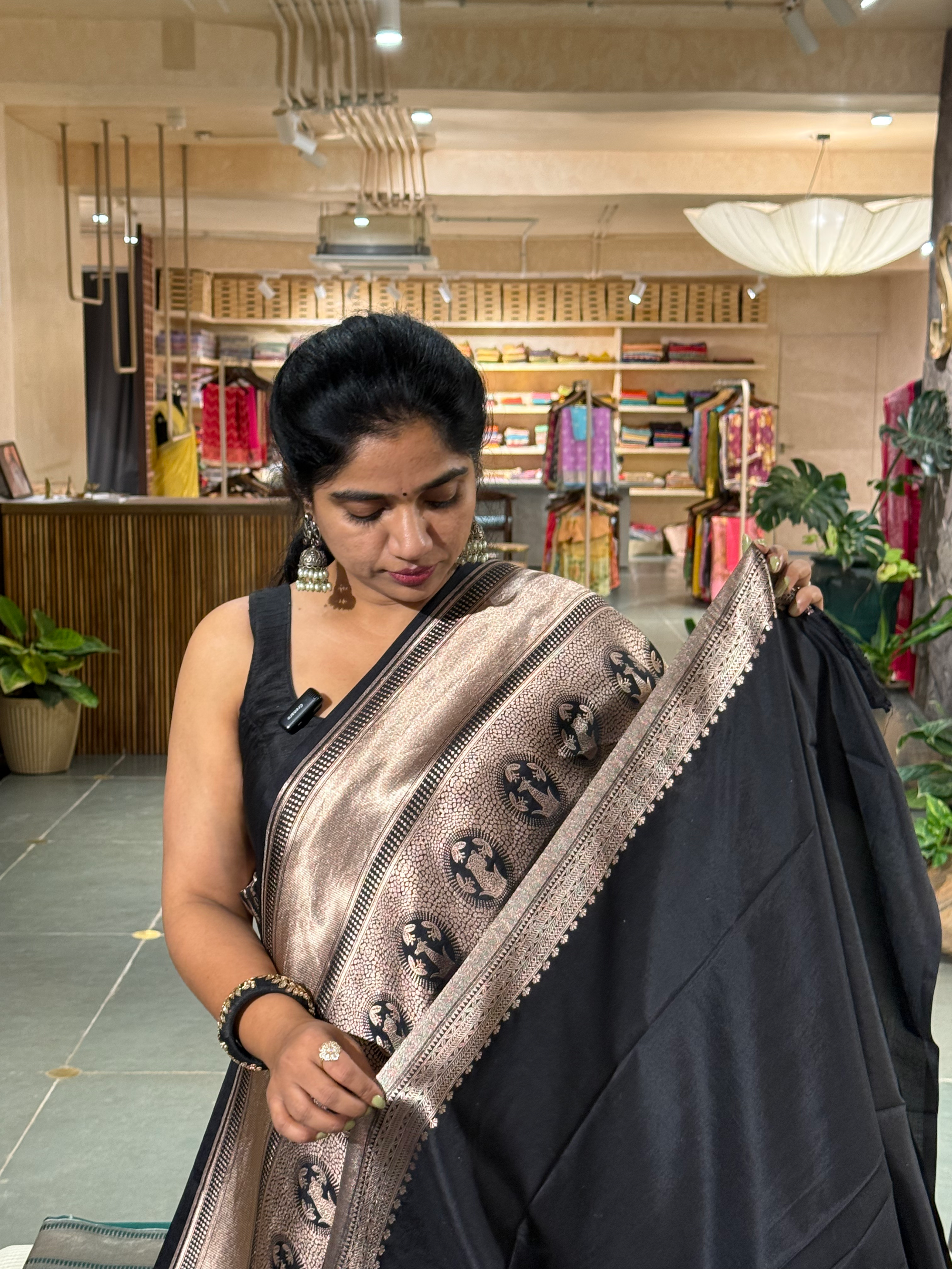 SBBSA706 : Banarasi Katan Soft Drape Brocade  Silk  Saree with Animal motifs