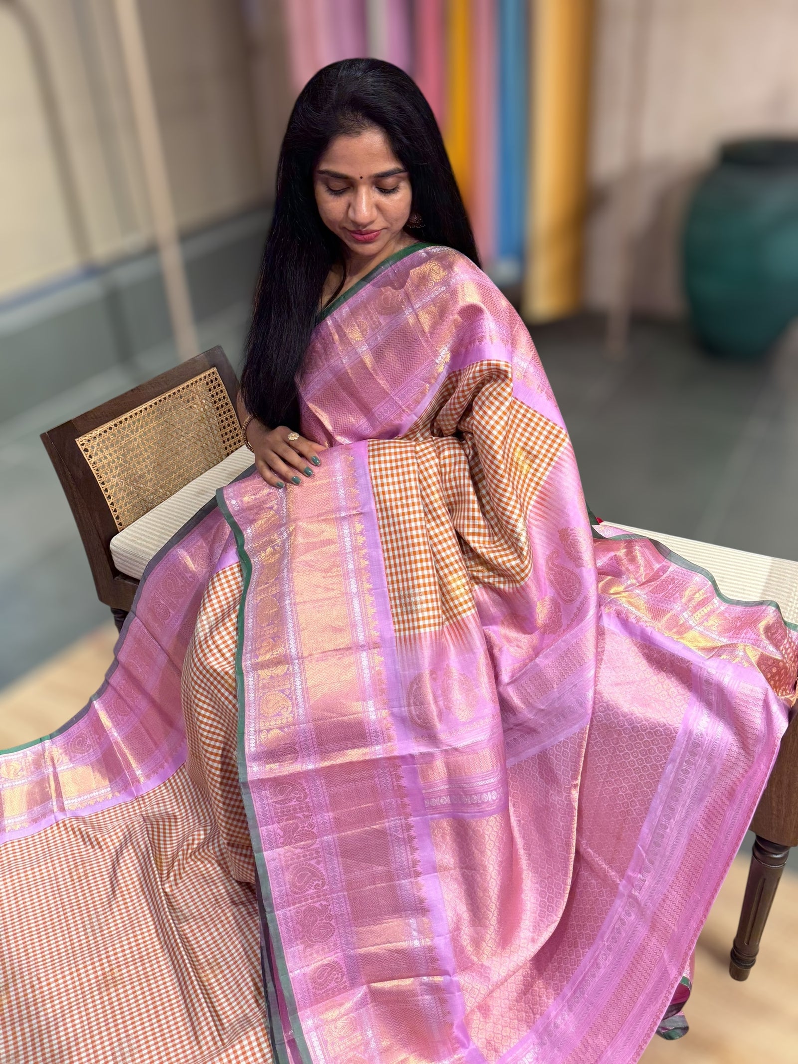 Vintage Gadwal Handloom Pure Silk Saree