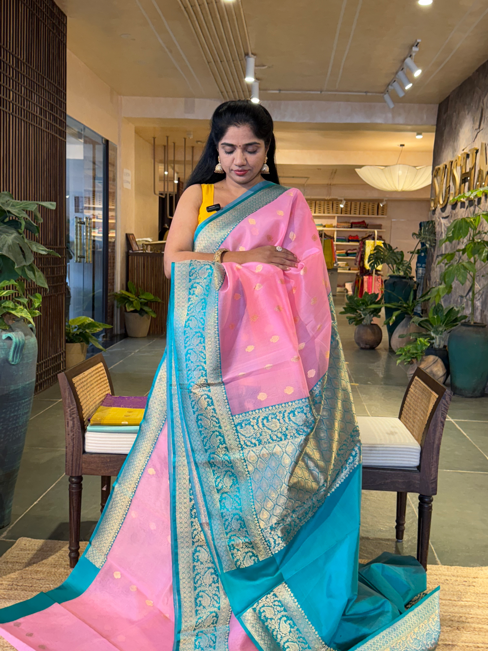 KBMA2208 : Banarasi Handloom Kora Silk Saree